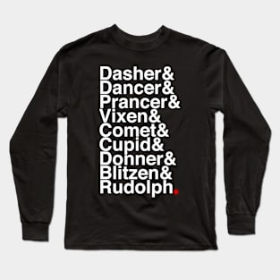 Reindeer Names Long Sleeve T-Shirt